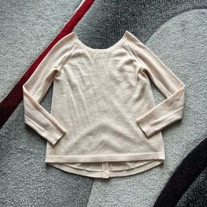 Splendid Cashmere Button Back Sweater